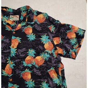 VTG Paradise Found Honolulu Made in Hawaii USA Rare Tropical Pineapple XL Rayon